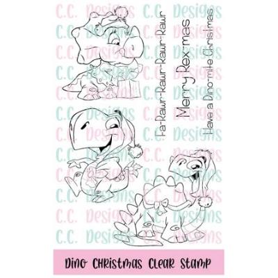 C.C. Designs Clear Stamps - Dino Christmas